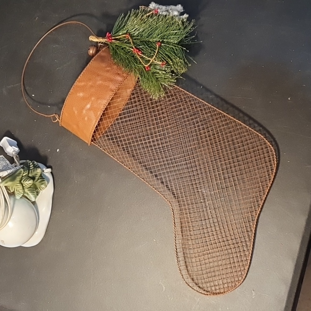 💜 Metal Christmas stocking wall decor